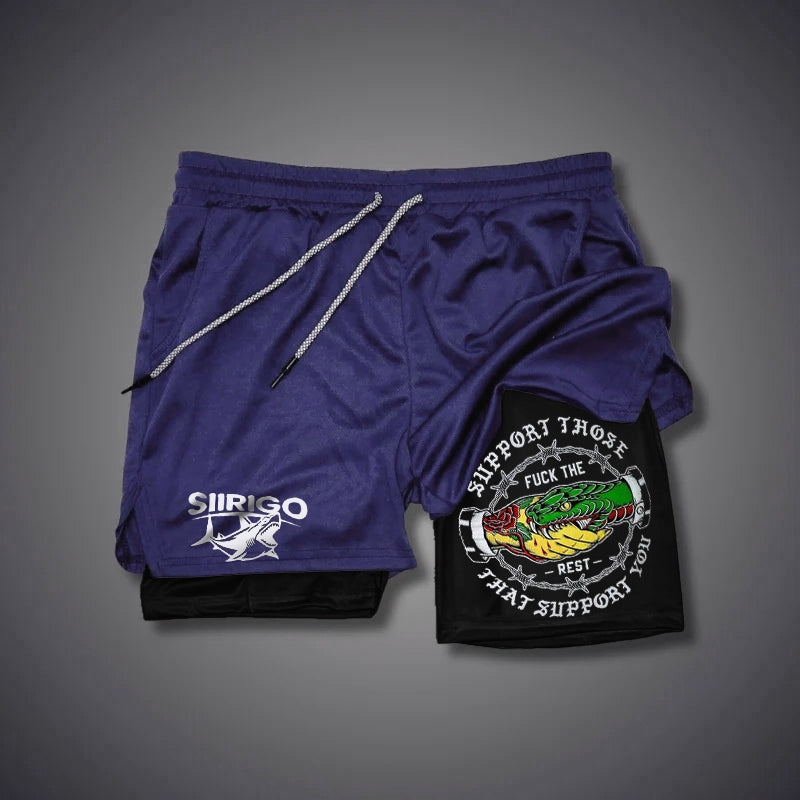 SUPPORT THOSE THAT SUPPORT YOU Snake GYM PERFORMANCE SHORTS