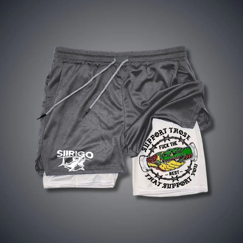 SUPPORT THOSE THAT SUPPORT YOU Snake GYM PERFORMANCE SHORTS