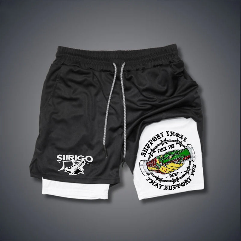 SUPPORT THOSE THAT SUPPORT YOU Snake GYM PERFORMANCE SHORTS