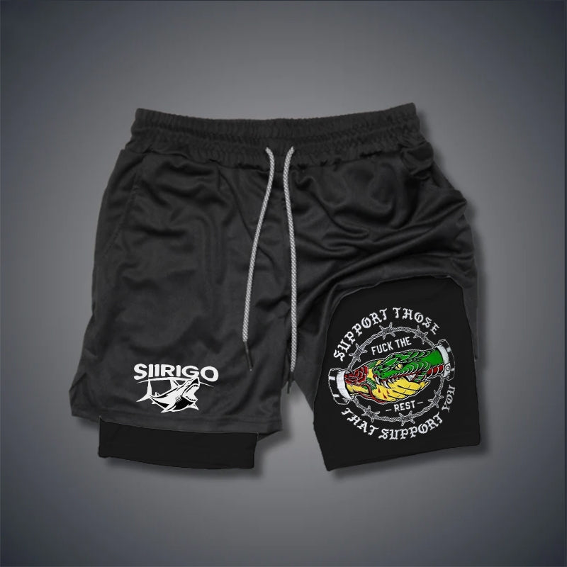 SUPPORT THOSE THAT SUPPORT YOU Snake GYM PERFORMANCE SHORTS