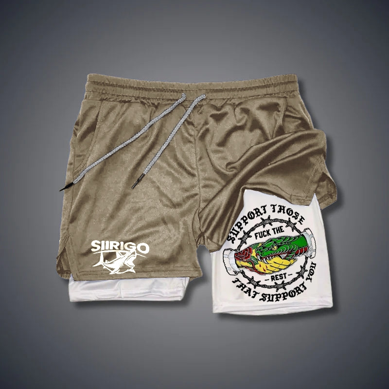 SUPPORT THOSE THAT SUPPORT YOU Snake GYM PERFORMANCE SHORTS