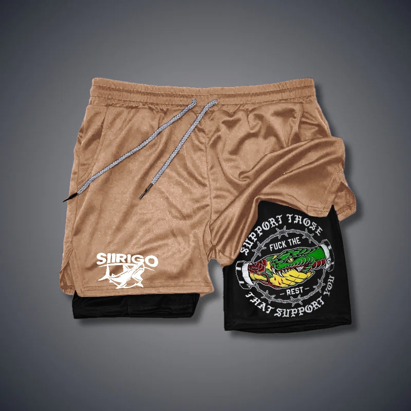 SUPPORT THOSE THAT SUPPORT YOU Snake GYM PERFORMANCE SHORTS