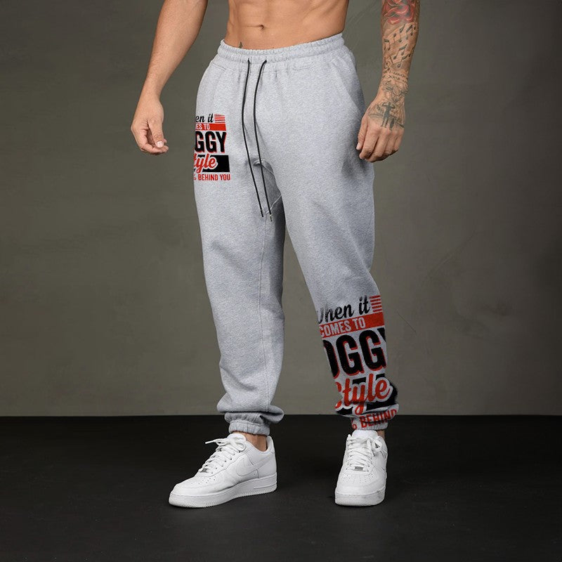 WHEN IT COMES TO DOGGY STYLE Modern Style GRAPHIC PRINT JOGGERS