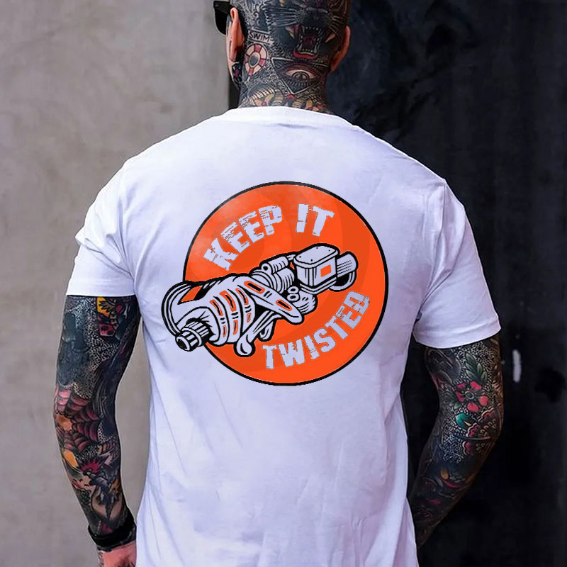 KEEP IT TWISTED Motor Head Graphic Casual Print T-shirt