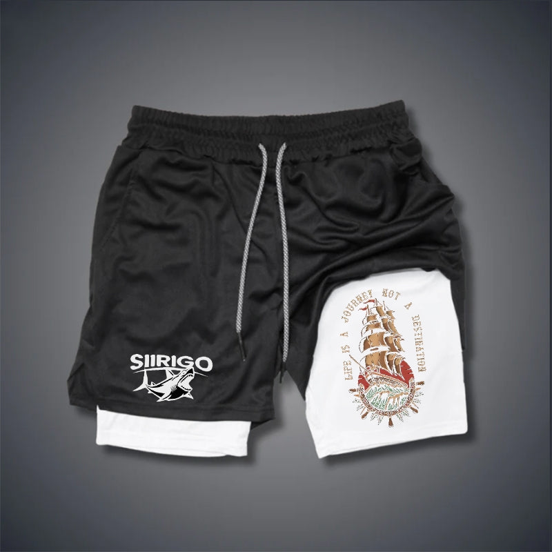 Life Is A Journey Not A Destination 2 In 1 GYM PERFORMANCE SHORTS