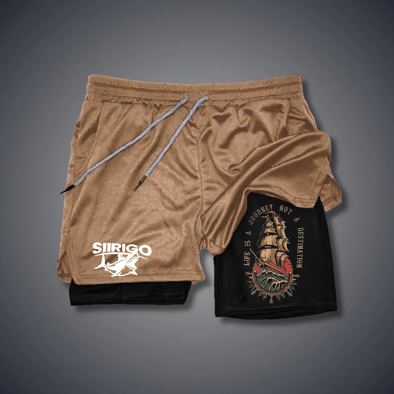 Life Is A Journey Not A Destination 2 In 1 GYM PERFORMANCE SHORTS