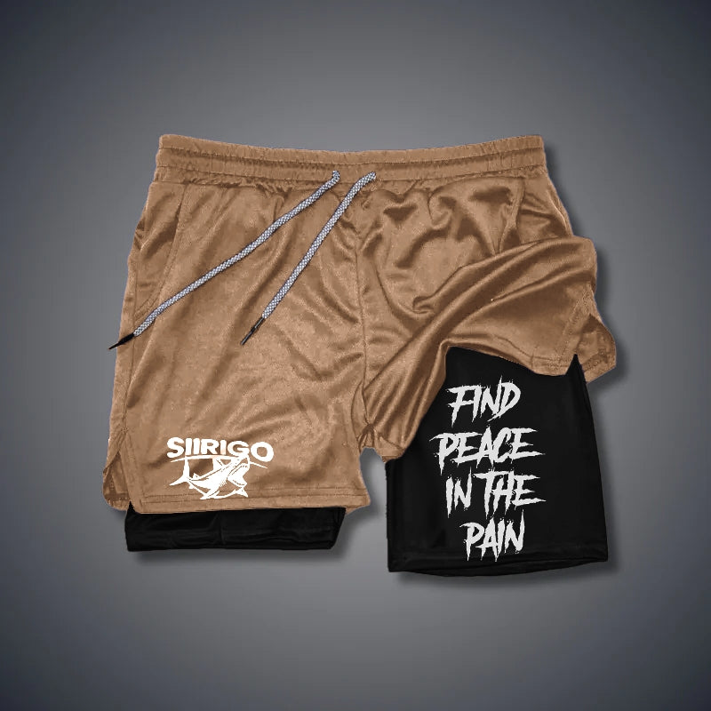 FIND PEACE IN THE PAIN 2 In 1 GYM PERFORMANCE SHORTS
