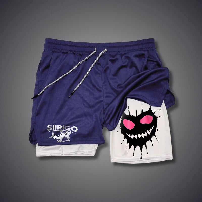 Evil3 Emoji  2 In 1 GYM PERFORMANCE SHORTS