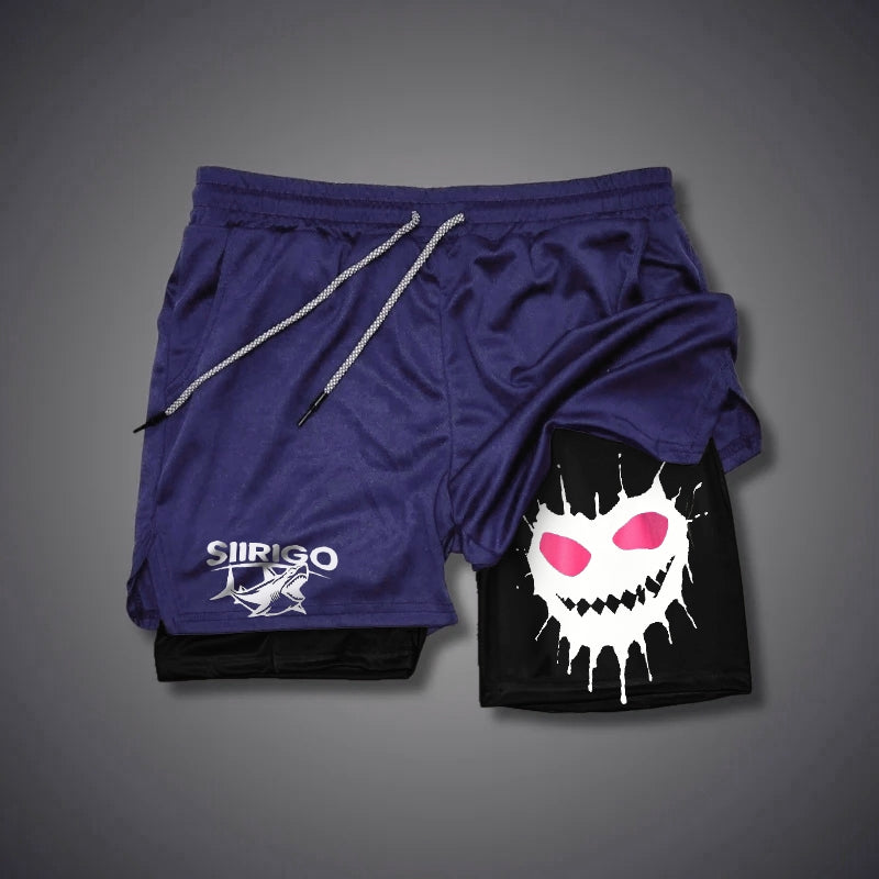 Evil3 Emoji  2 In 1 GYM PERFORMANCE SHORTS