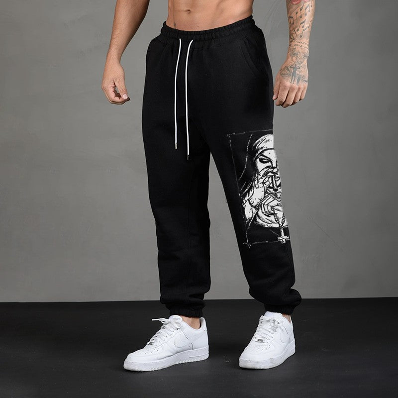 Bad Religious Nun GRAPHIC PRINT JOGGERS