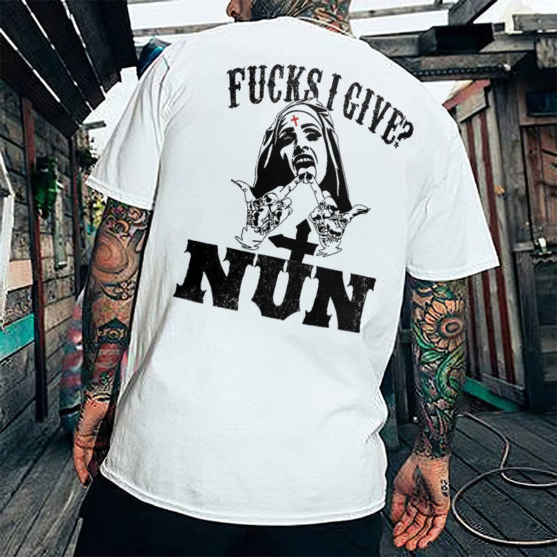 F**Ks I Give? Nun Printed Men's T-shirt