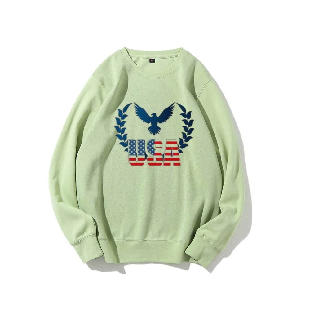 Women Eagle Flag Graphic Sweatshirts