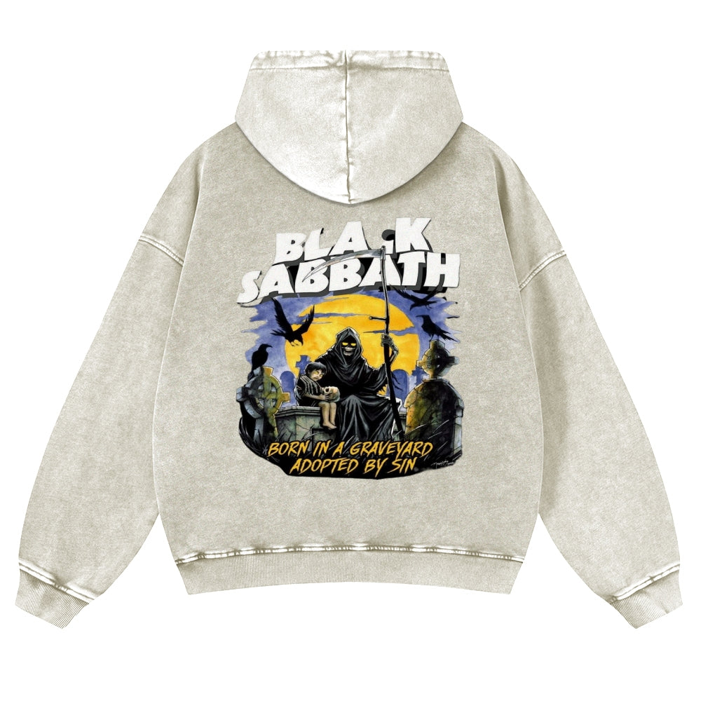 Mens Vintage Black Sabbath Rock Hoodies