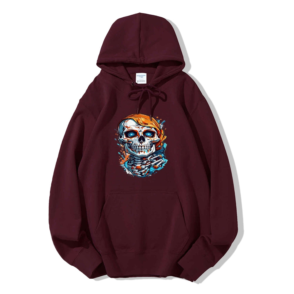 Mens Graffiti Skull Head Graphic Hoodies