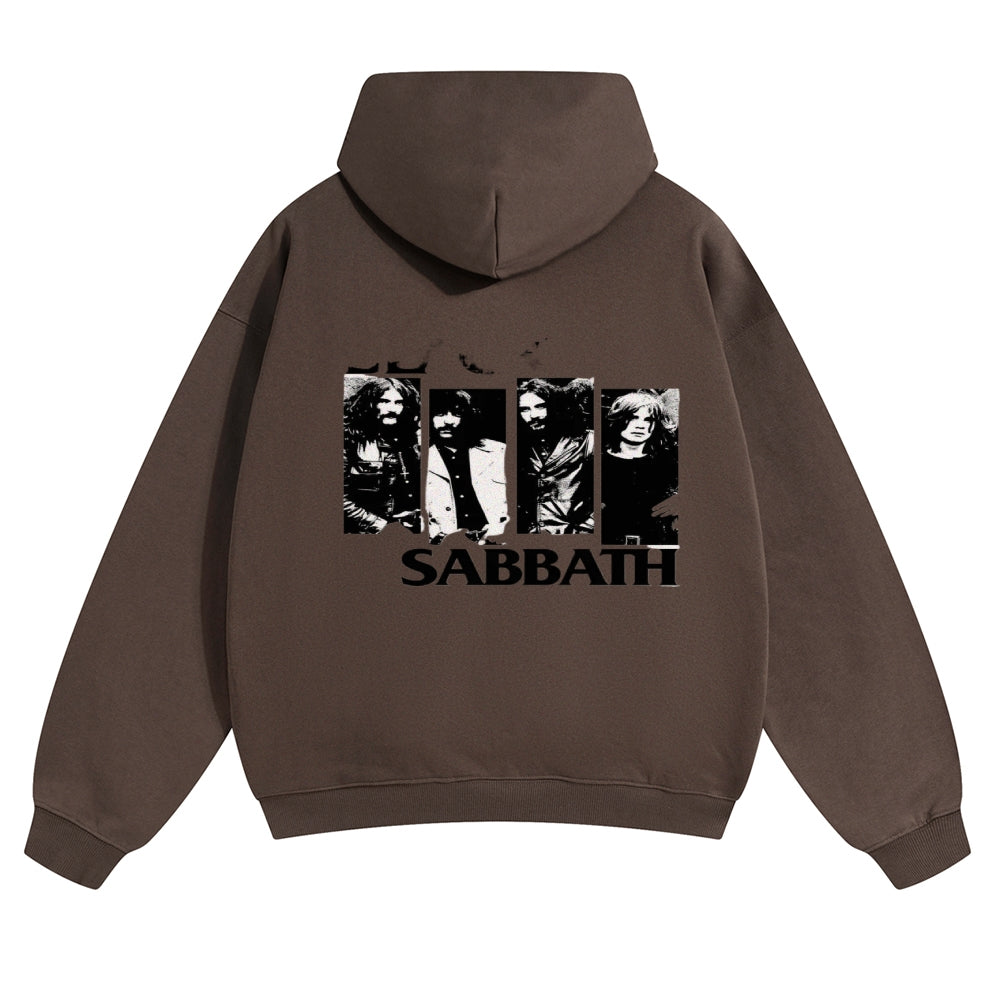 Mens Vintage Black Sabbath Rock Band Hoodies