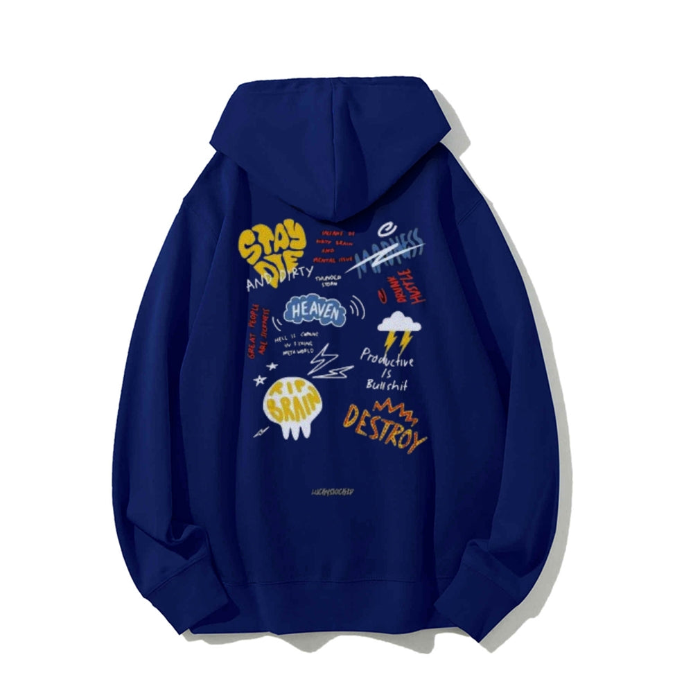 Mens Cute Cartoon Graphic Hoodies