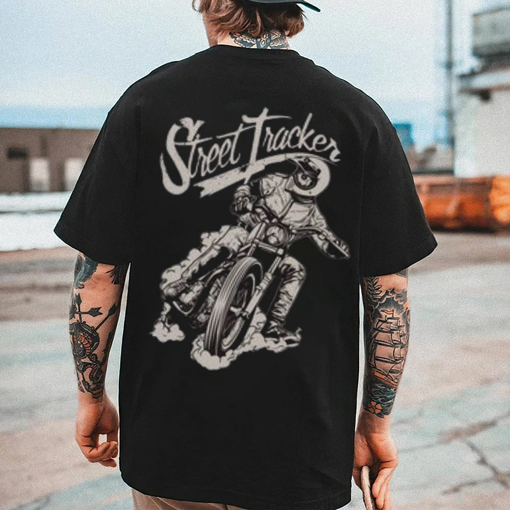 Mens Cool Motorcycle Graphic Tee