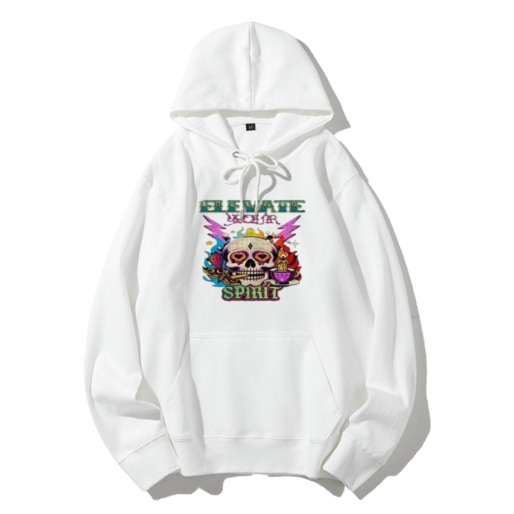 Mens Smoke Skull Graphic Hoodies