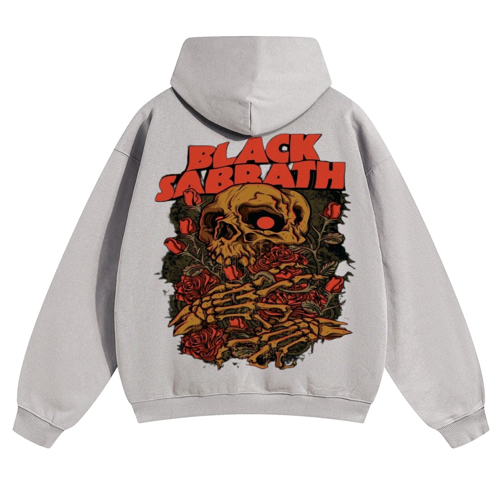 Mens Vintage Black Sabbath Rock Band Hoodies