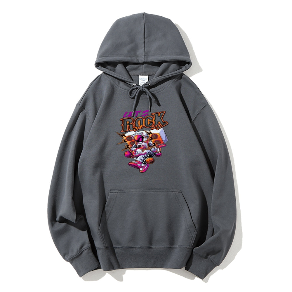 Mens Lets Rock Graphic Hoodies