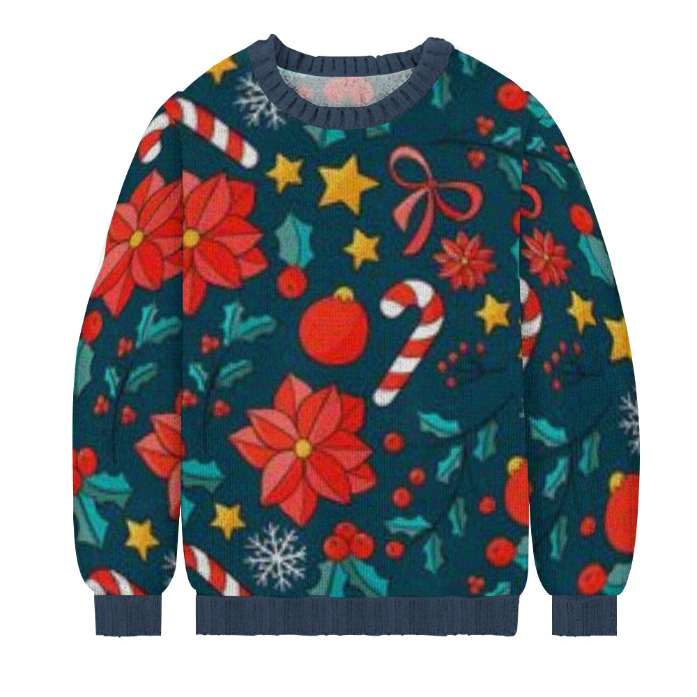 Men's Vintage Graphic Crew Neck Ugly Christmas Sweater