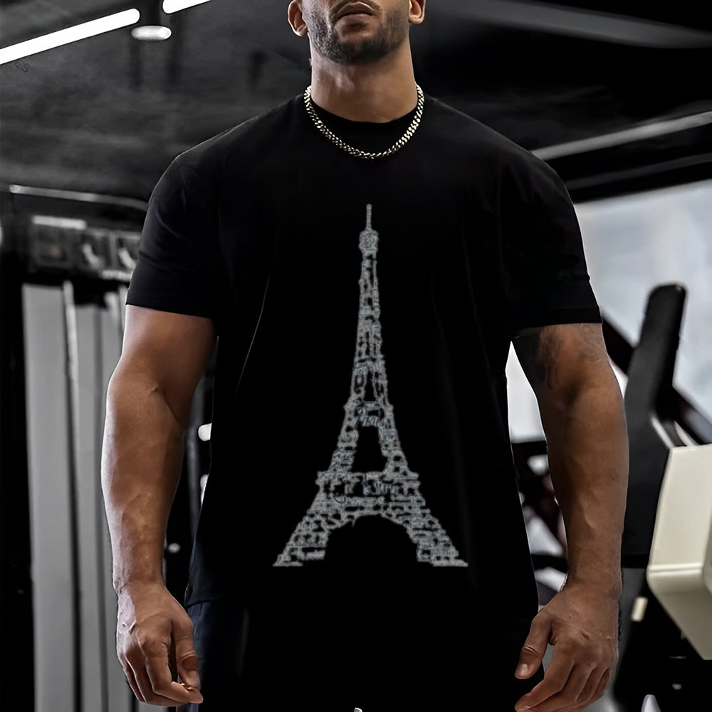 Mens Eiffel Tower Graphic Tee