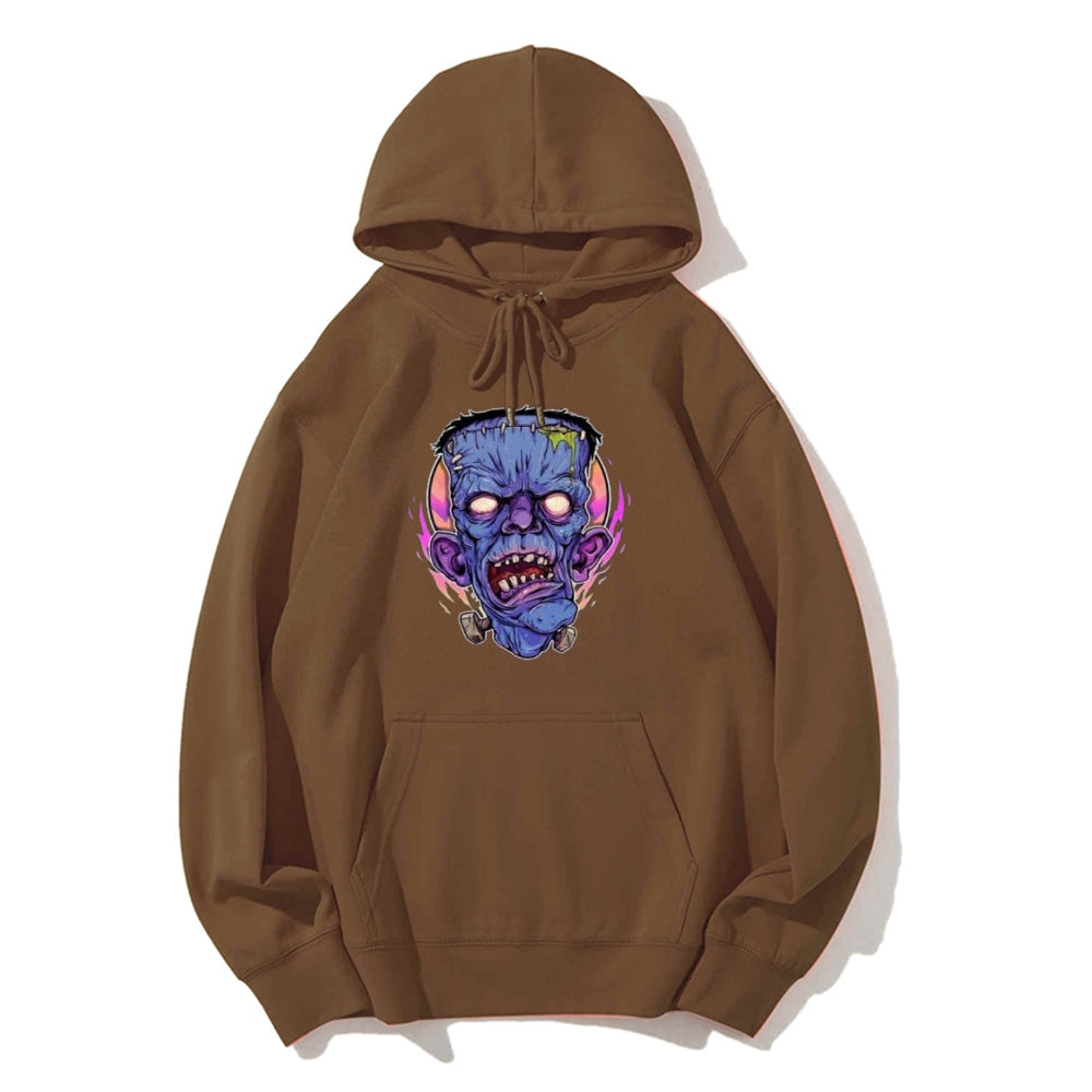 Mens Halloween Zombie Heads Graphic Hoodies