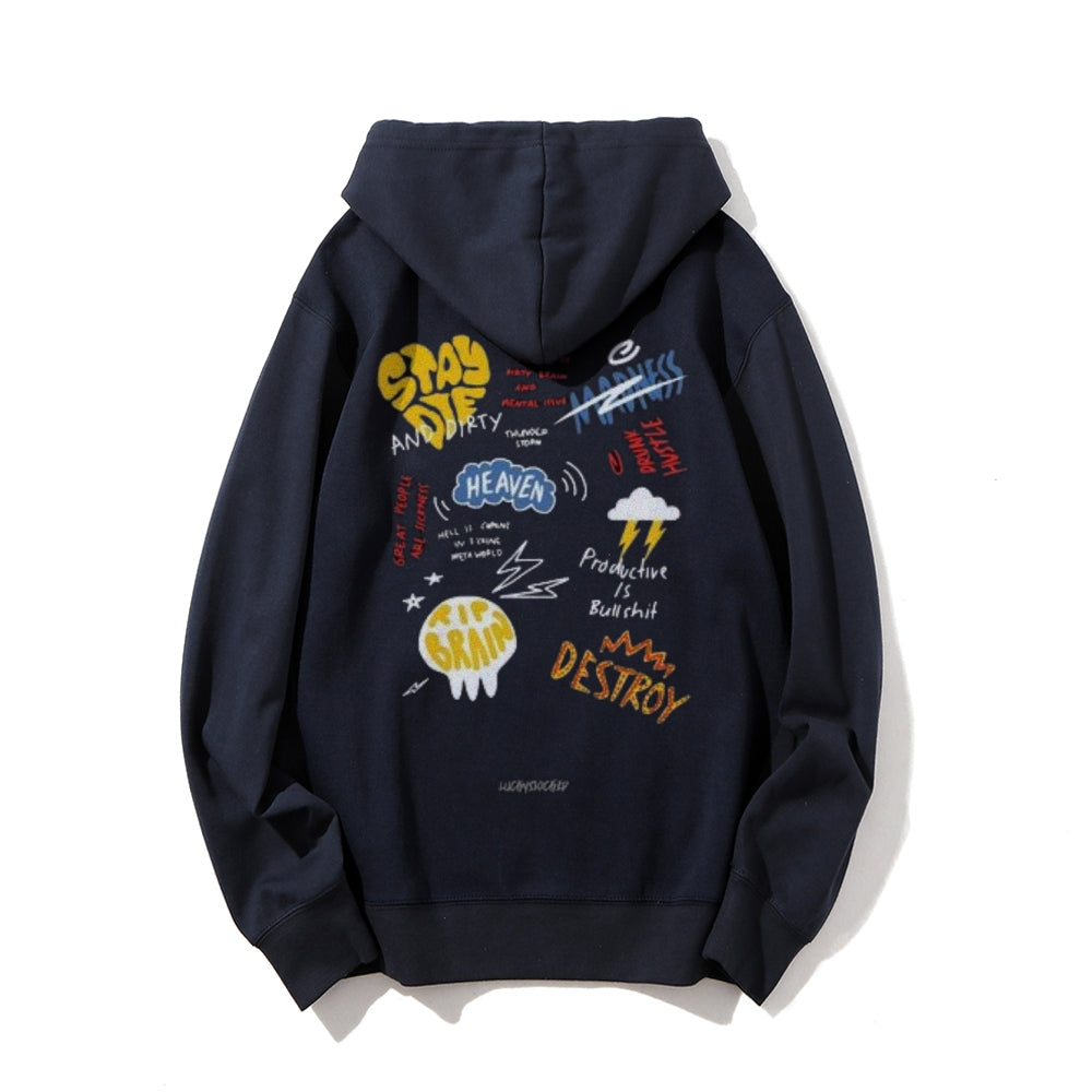 Mens Cute Cartoon Graphic Hoodies