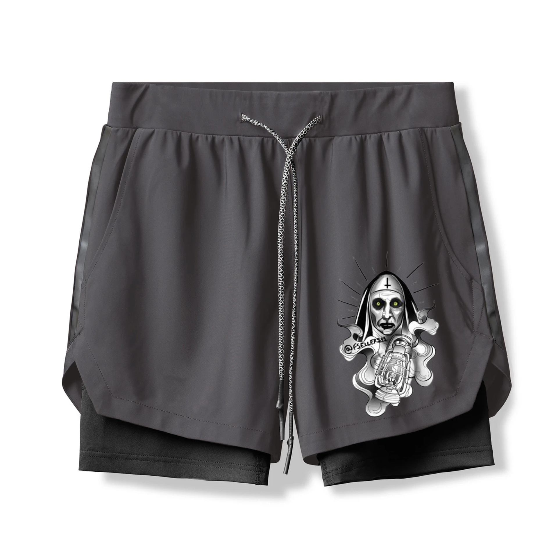 A Freira Valak Nun 2 In 1 Gym Shorts for Men