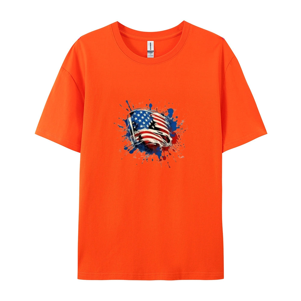 Mens Flag Independence Day Stars Stripes Graphic Tee