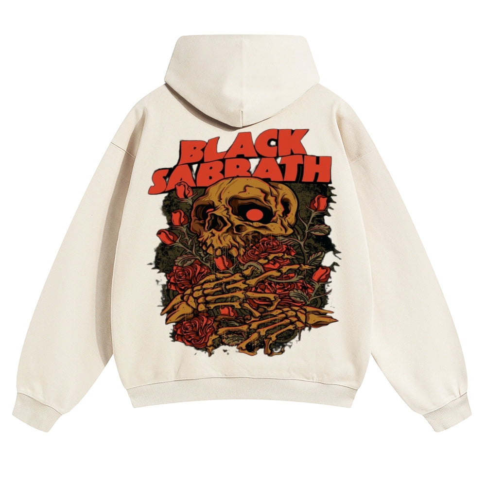 Mens Vintage Black Sabbath Rock Band Hoodies