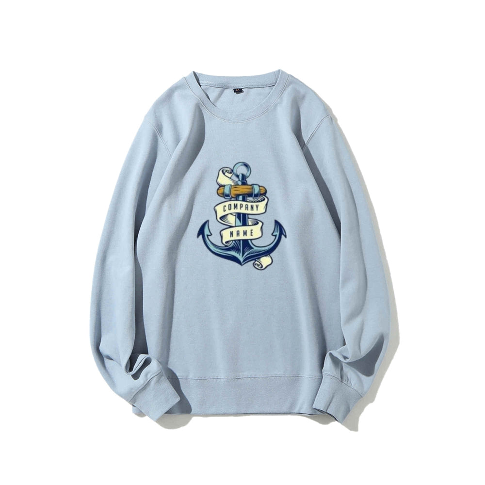 Women Blue Anchor Graphic Sweatshirts