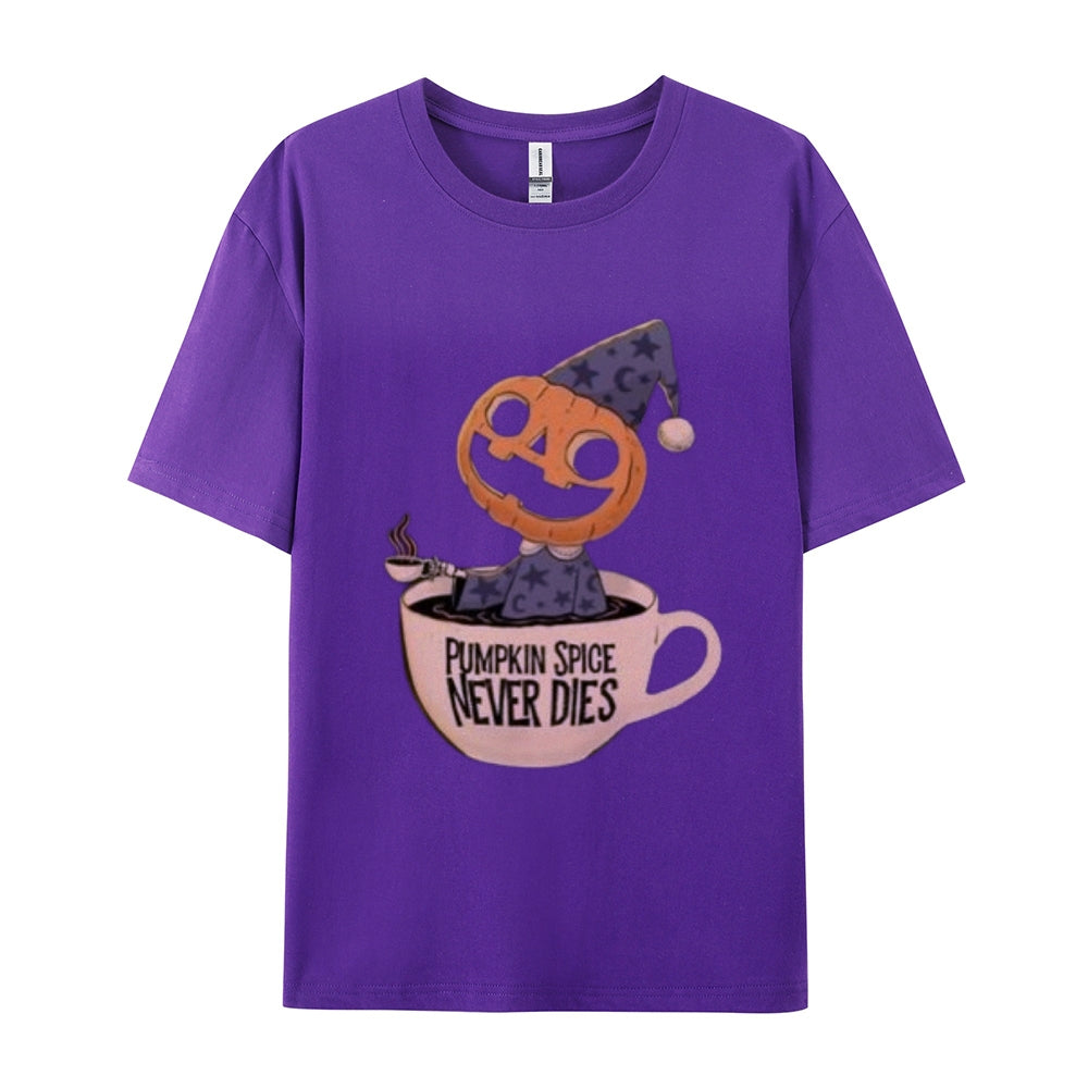 Mens Pumpkin Spice Never Dies Graphic Tee