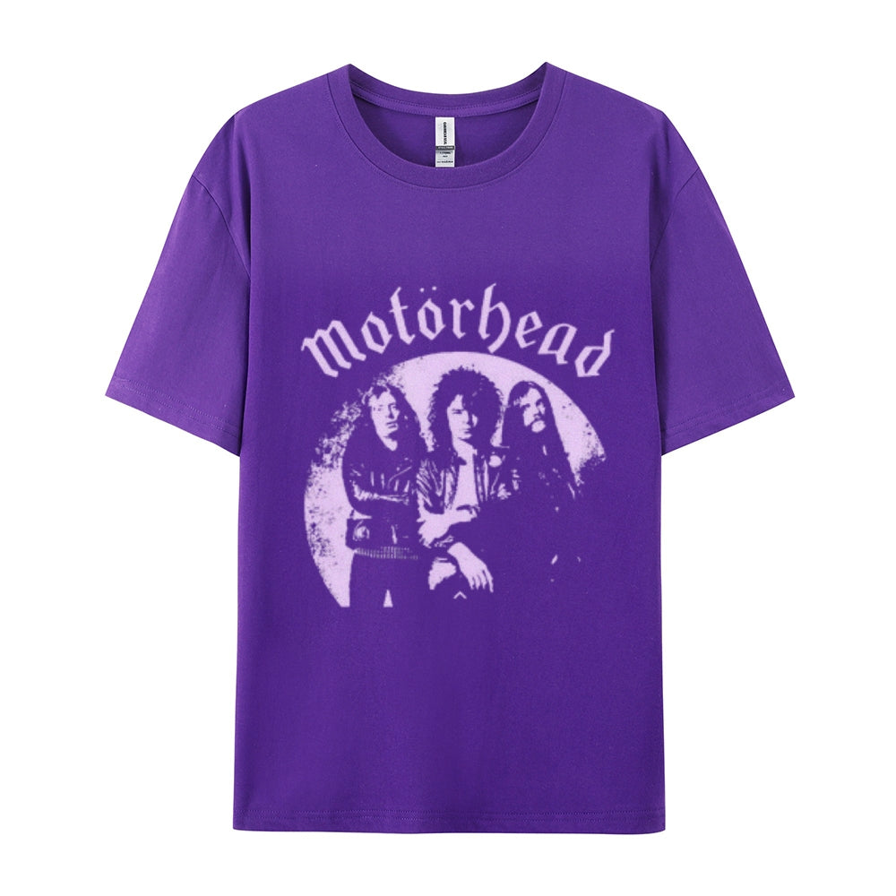 Mens Vintage The MotorHead Rock Band Print Cotton Short Sleeve Casual Graphic T-shirt