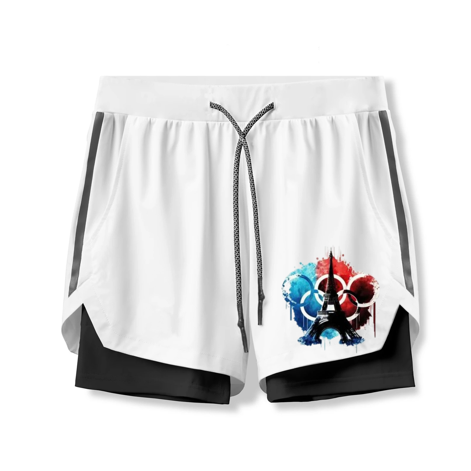 Paris Graphic Gym Shorts for Men