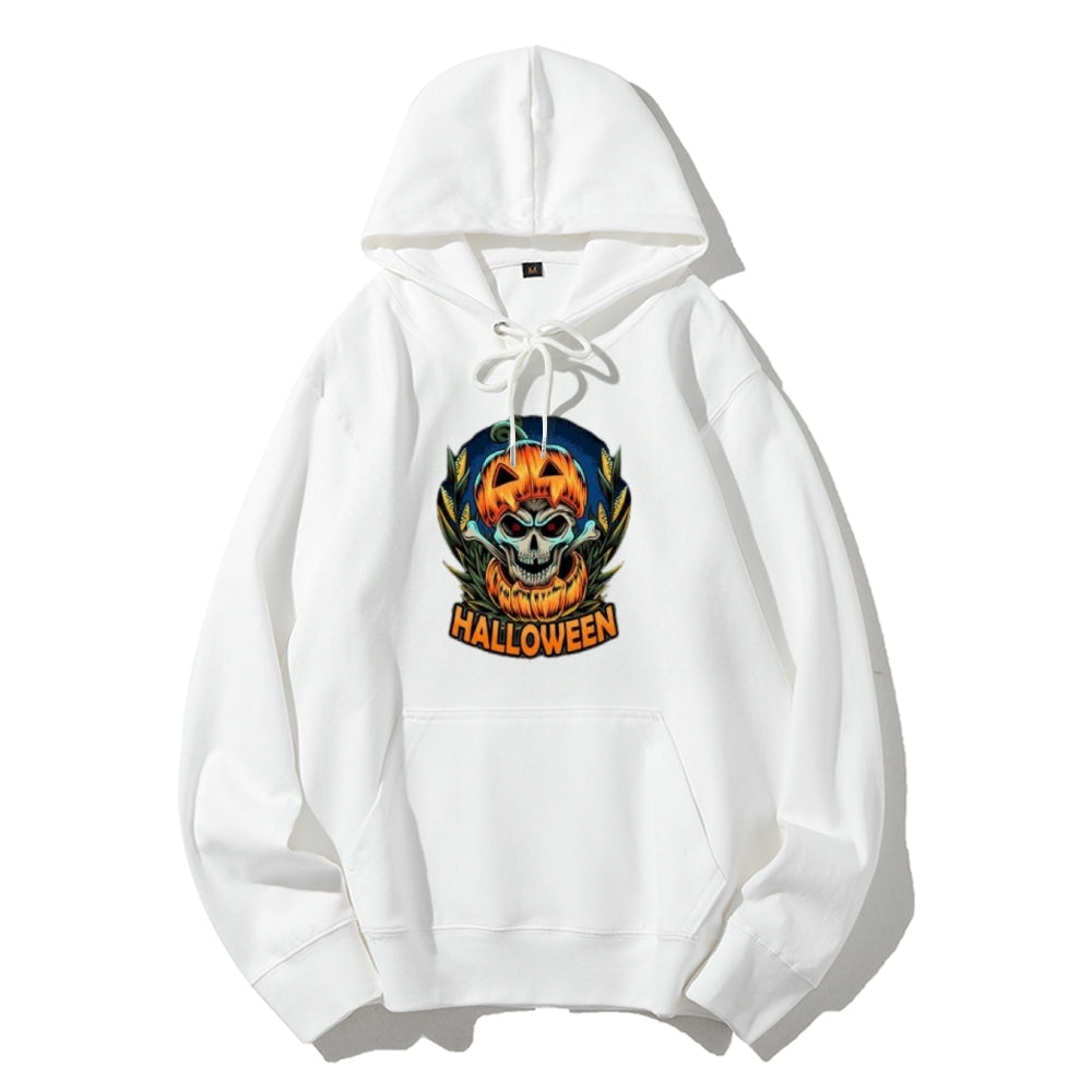 Mens Halloween Pumpkin Head Graphic Hoodies