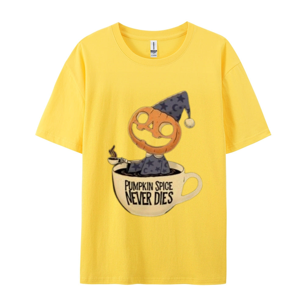 Mens Pumpkin Spice Never Dies Graphic Tee