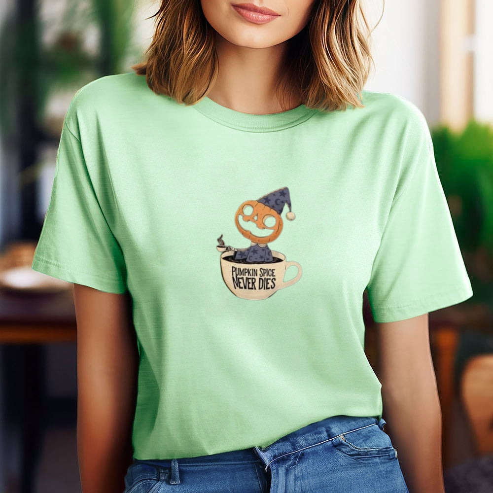 Women Halloween Pumpkin Spice Graphic T-shirt