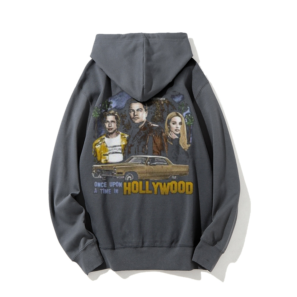 Mens Vintage Hollywood Movies Darkness Style Print Graphic Pullover With Kangaroo Pocket Hoodies