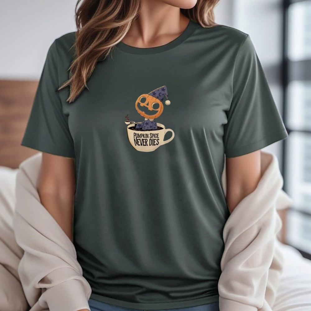 Women Halloween Pumpkin Spice Graphic T-shirt