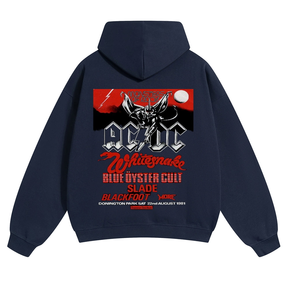 Mens Vintage ACDC Rock Band Hoodies