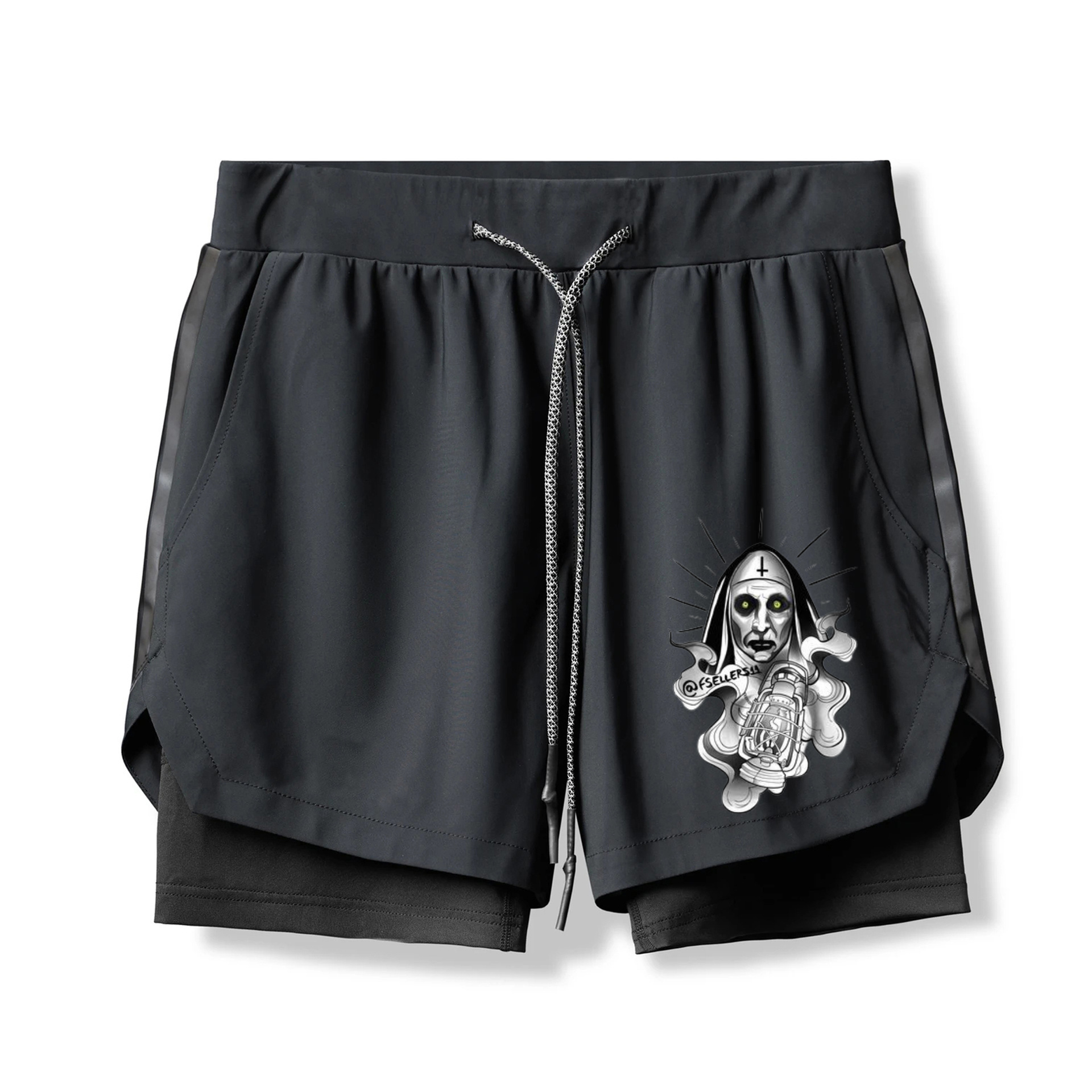 A Freira Valak Nun 2 In 1 Gym Shorts for Men