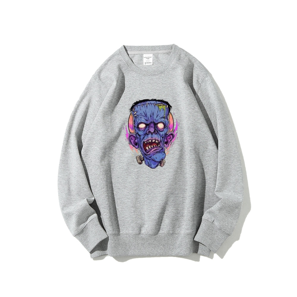 Mens Halloween Zombie Heads Graphic Sweatshirts