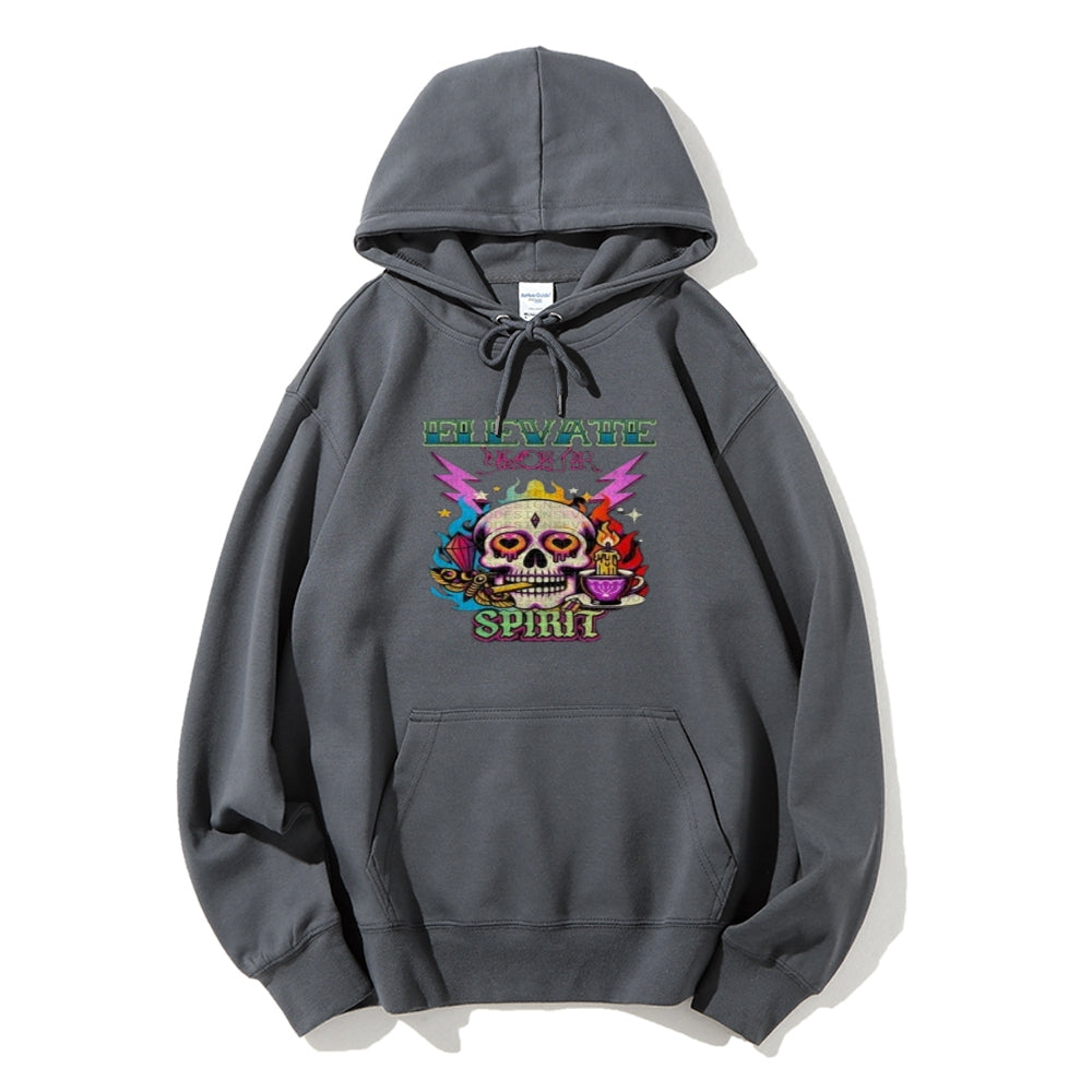 Mens Smoke Skull Graphic Hoodies