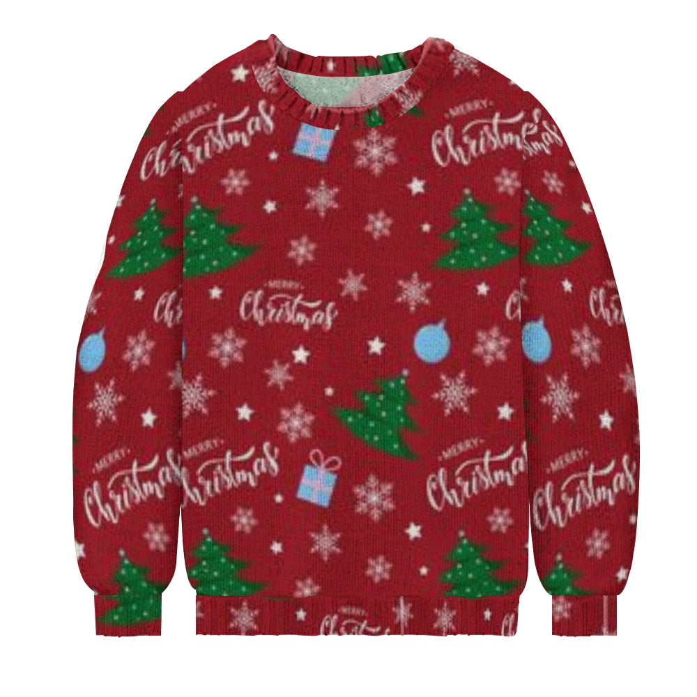 Men's Vintage Graphic Crew Neck Ugly Christmas Sweater