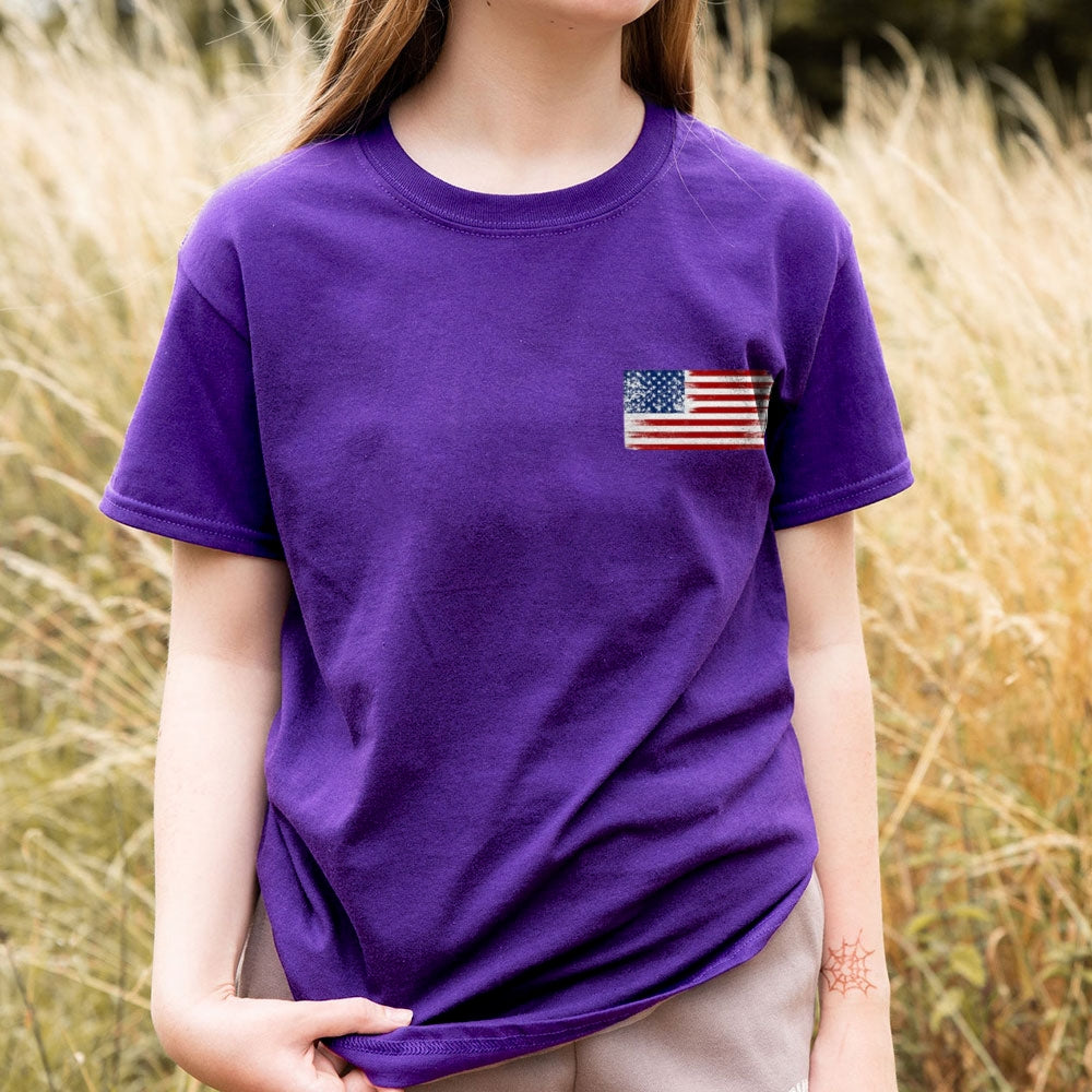 Women American Flag Print T-shirt