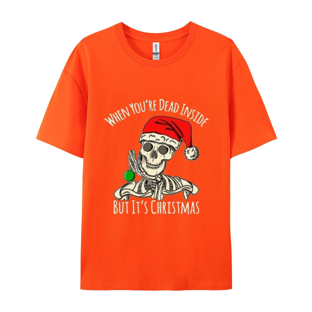 Mens Christmas Skull Graphic Tee