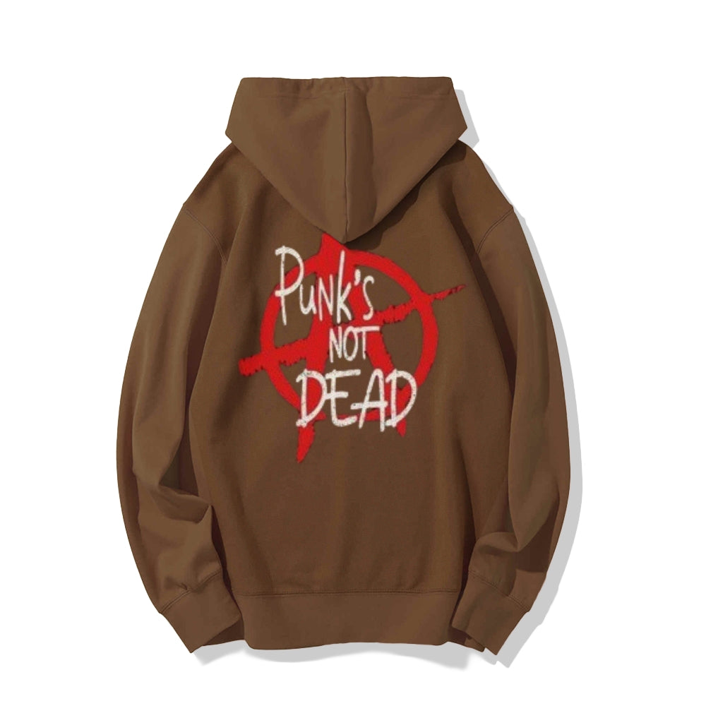 Mens PUNKS NOT DEAD Graphic Hoodies