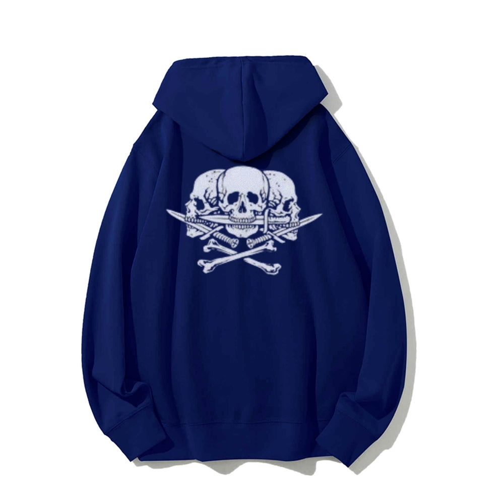 Mens Skull and Crossbones Graphic Hoodies