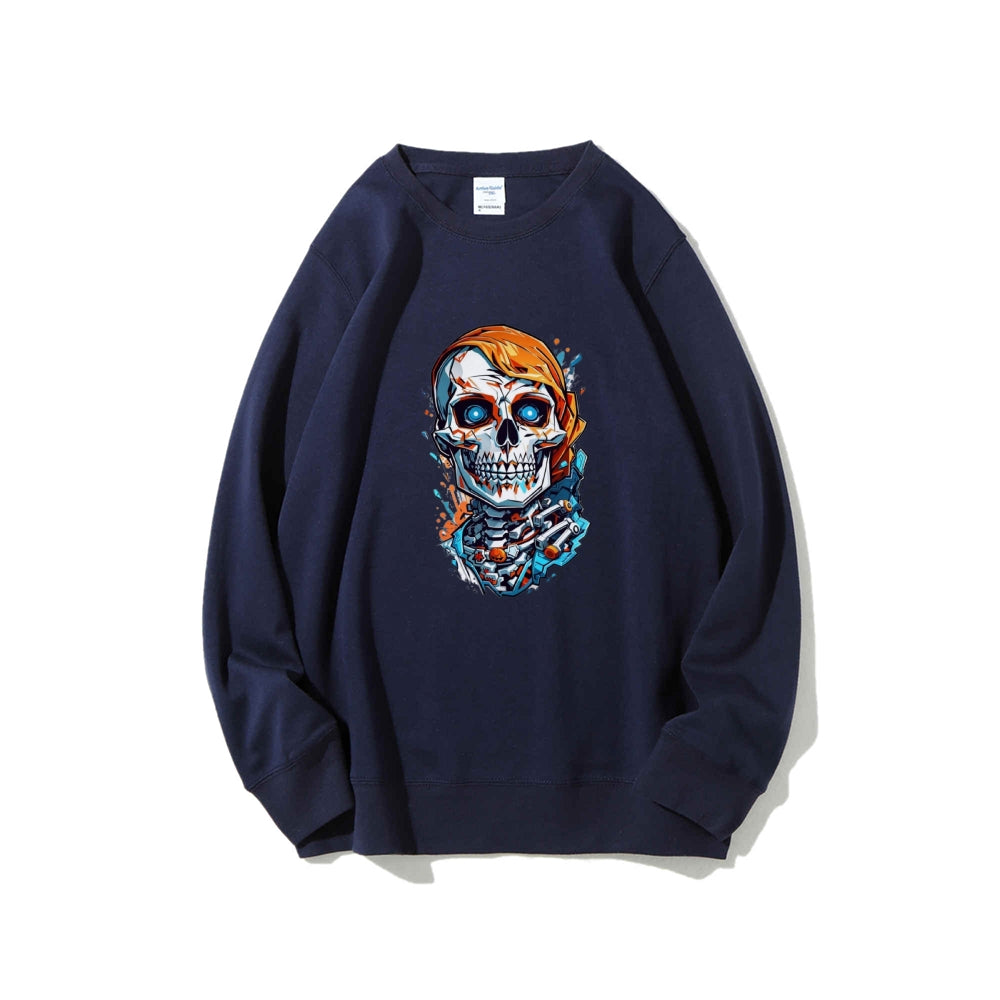 Mens Graffiti Skull Head Graphic Sweatshirts